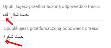 edytuj przetłumaczoną odpowiedź