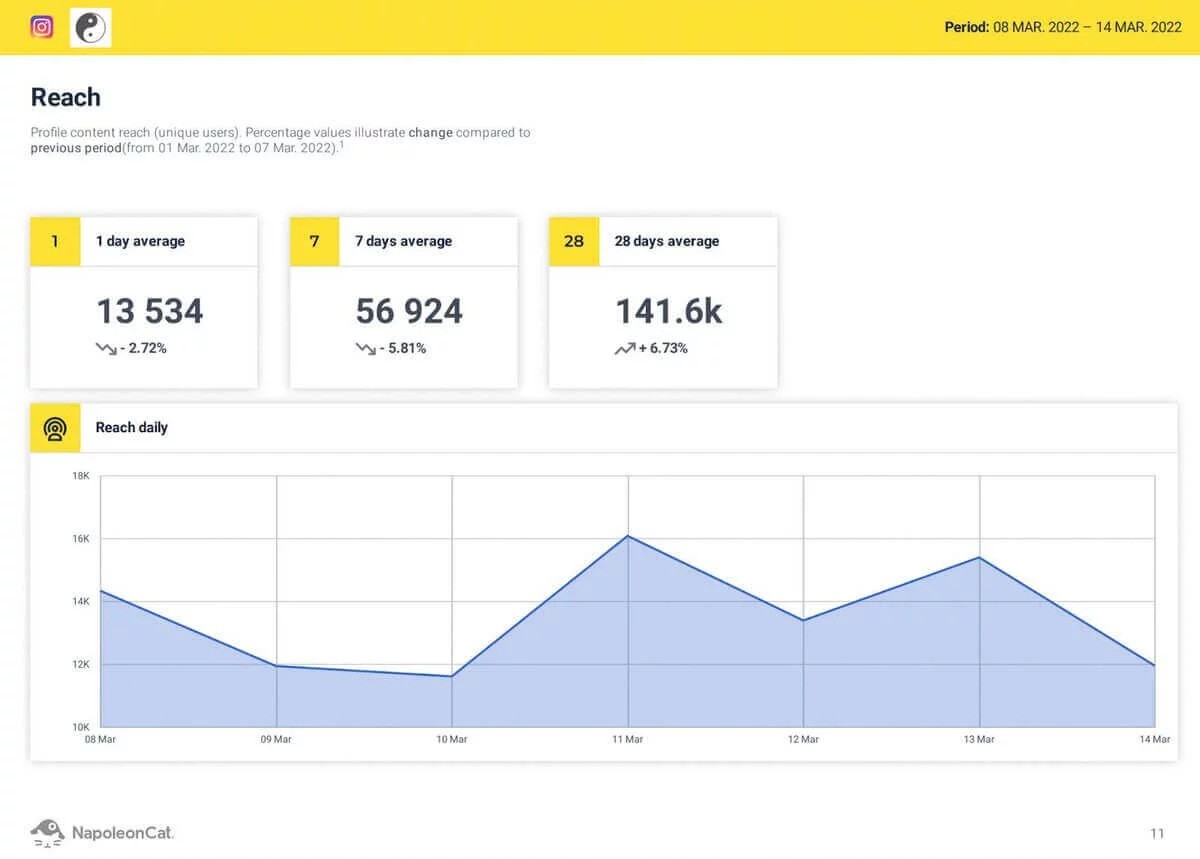 Social Media Report Automation for Agencies - Report generated in NapoleonCat