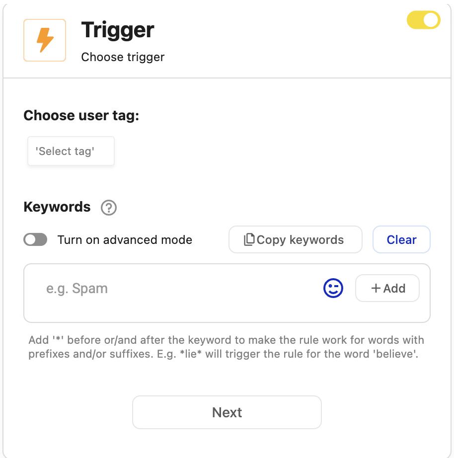 Automate Social Media Moderation - Choosing triggers for Auto-moderation