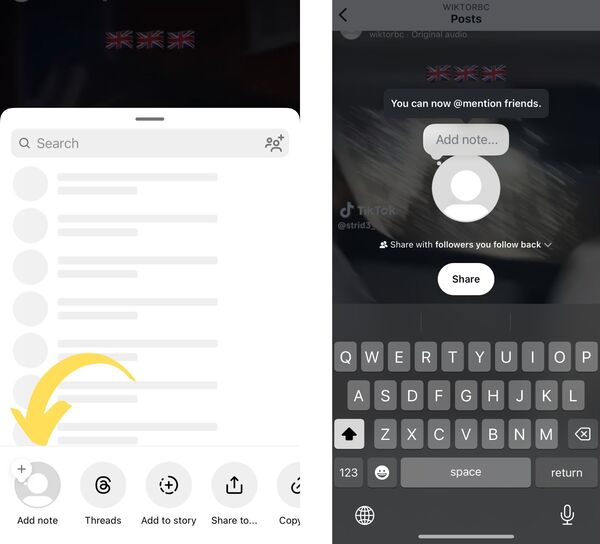 Instagram notes - how to add an Instagram Note to a post or a Reel