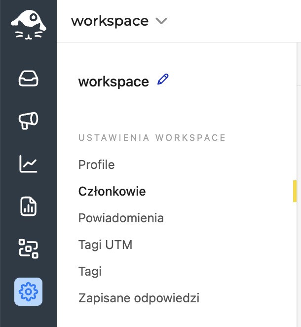 Jak Prezentować Dane z Mediów Społecznościowych Klientom - ustawienia workspace