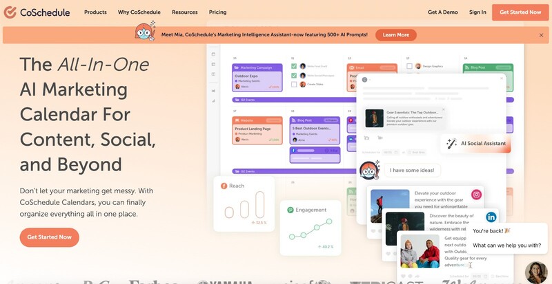 Gestor de redes sociales CoSchedule