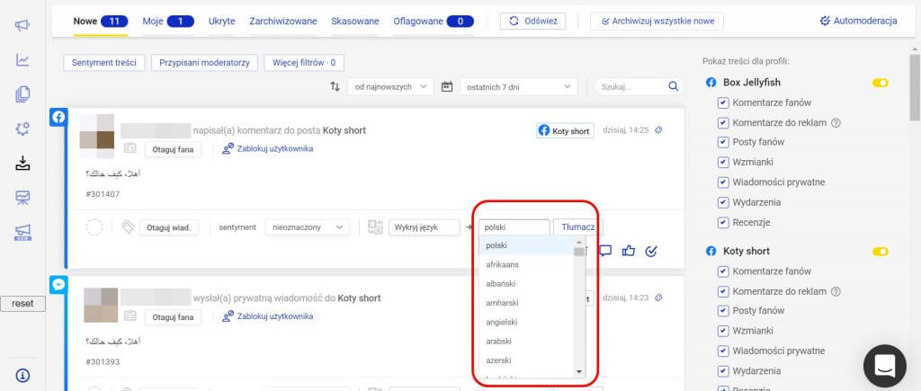 Tłumaczenie na wybrany język